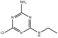 2-(エチルアミノ)-4-アミノ-6-クロロ-1,3,5-トリアジン 化学構造式
