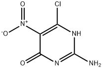 2-アミノ-4-クロロ-6-ヒドロキシ-5-ニトロピリミジン 化学構造式