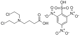 4-(Bis(2-chloroethyl)amino)butyric acid 2,4,6-trinitrobenzenesulfonate Struktur