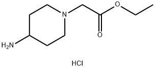 エチル 2-(4-アミノピペリジン-1-イル)アセテート二塩酸塩 化学構造式