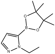 1-Ethyl-5-(4,4,5,5-tetramethyl-1,3,2-dioxaborolan-2-yl)-1H-pyrazole Struktur