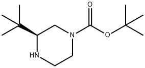 (S)-tert-butyl 3-tert-butylpiperazine-1-carboxylate hydrochloride Structure