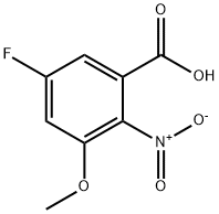 5-Fluoro-3-Methoxy-2-nitrobenzoic acid Struktur