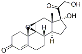 9beta,11beta-epoxy-17,21-dihydroxypregn-4-ene-3,20-dione Structure