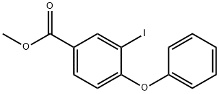 3-碘-4-(苯氧基)苯甲酸甲酯 结构式