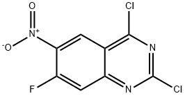 2,4-dichloro-7-fluoro-6-nitroquinazoline Struktur
