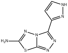 3-(1H-pyrazol-5-yl)[1,2,4]triazolo[3,4-b][1,3,4]thiadiazol-6-amine Structure