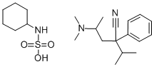 N-シクロヘキシルスルファミン酸/α-[2-(ジメチルアミノ)プロピル]-α-イソプロピルベンゼンアセトニトリル,(1:1) 化学構造式