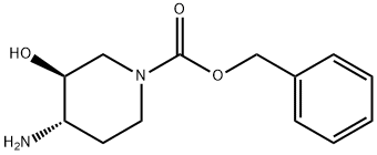 (3S,4S)-苄基4-氨基-3-羟基哌啶-1-羧酸酯, 1007596-63-5, 结构式