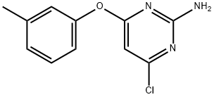 2-AMINO-4-(M-TOLYLOXY)-6-CHLOROPYRIMIDINE 结构式