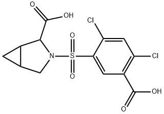 3-[(5-carboxy-2,4-dichlorophenyl)sulfonyl]-3-azabicyclo[3.1.0]hexane-2-carboxylic acid Structure