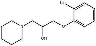 1-(2-ブロモフェノキシ)-3-ピペリジン-1-イルプロパン-2-オール 化学構造式