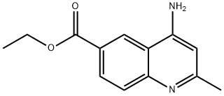 2-甲基-4-氨基-6-喹啉甲酸乙酯 结构式