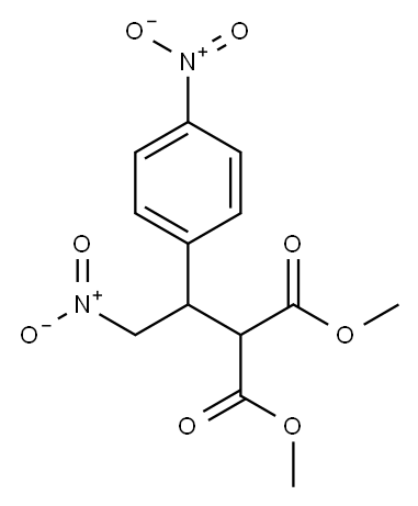 PROPANEDIOIC ACID, 2-[2-NITRO-1-(4-NITROPHENYL)ETHYL]-, 1,3-DIMETHYL ESTER Structure