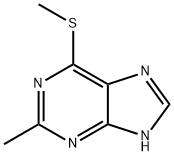 2-メチル-6-(メチルチオ)-1H-プリン 化学構造式