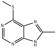 8-Methyl-6-(methylthio)-1H-purine, 1008-51-1, 结构式