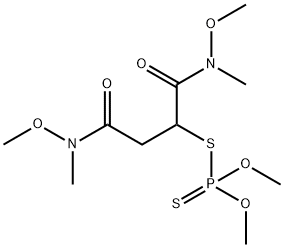ジチオりん酸S-[1,2-ビス[[メトキシ(メチル)アミノ]カルボニル]エチル]O,O-ジメチル 化学構造式
