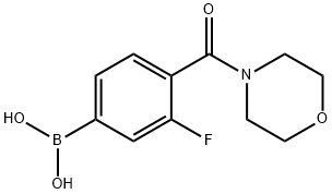 3-氟-4-(4-吗啉甲酰基)苯硼酸 结构式