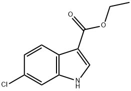 6-氯-3-吲哚甲酸乙酯, 100821-50-9, 结构式