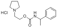Carbamic acid, (1-phenylethyl)-, 2-(pyrrolidinyl)ethyl ester, hydrochl oride Struktur