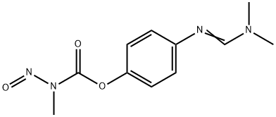 Methylnitrosocarbamic acid p-((dimethylamino)methyleneamino)phenyl est er Structure