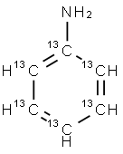 苯胺-13C6, 100849-37-4, 结构式