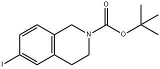 叔丁基6-碘-3,4-二氢异喹啉-2(1H)-羧酸盐 结构式