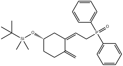 叔丁基[3-[2-(二苯基膦酰)亚乙基]-4-亚甲基环己基氧基]二甲基硅烷, 100858-27-3, 结构式