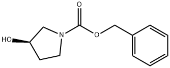 (R)-1-カルボベンゾキシ-3-ピロリジノール 化学構造式