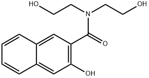 3-ヒドロキシ-N,N-ビス(2-ヒドロキシエチル)-2-ナフタレンカルボアミド 化学構造式