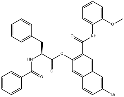 N-苯甲酰基-DL-苯丙氨酸B-萘酚-双酯C 结构式