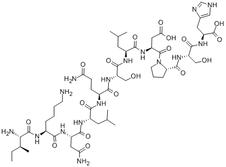 ILE-LYS-ASN-LEU-GLN-SER-LEU-ASP-PRO-SER-HIS, 100900-23-0, 结构式