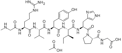 SAR1,GLY8]-血管紧张素II, 100900-29-6, 结构式