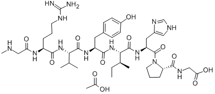 SAR-ARG-VAL-TYR-ILE-HIS-PRO-GLY ACETATE SALT Structure