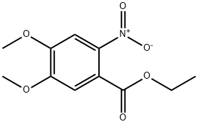 4,5-二甲氧基-2-硝基苯甲酸乙酯 结构式