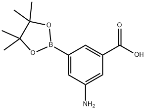 3-AMINO-5-(TETRAMETHYL-1,3,2-DIOXABOROLAN-2-YL)BENZOIC ACID, 1009094-73-8, 结构式
