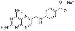 4-(N-[2,4-二氨基-6-喋啶甲基]-氨基)苯酸钠盐,100929-45-1,结构式
