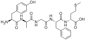 [D-Ala2,D-Met5]エンケファリン 化学構造式