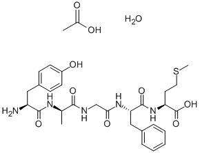 TYR-D-ALA-GLY-PHE-MET ACOH H2O Struktur