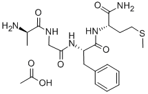D-ALA-GLY-PHE-MET-NH2 ACETATE SALT Structure