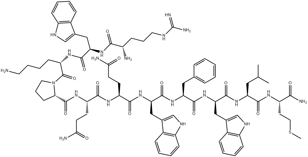 (D-TRP2·7·9)-SUBSTANCE P, 100930-11-8, 结构式