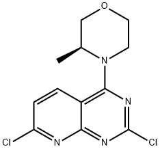 (S)-4-(2,7-dichloropyrido[2,3-d]pyriMidin-4-yl)-3-MethylMorpholine Struktur