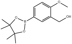 2-METHOXY-5-(4,4,5,5-TETRAMETHYL-1,3,2-DIOXABOROLAN-2-YL)-BENZENEMETHANOL Structure