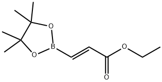 (E)-3-(4,4,5,5-テトラメチル-1,3,2-ジオキサボロラン-2-イル)アクリル酸エチル 化学構造式