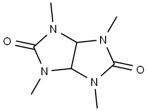 四氢-1,3,4,6-四甲基咪唑并(4,5-d)咪唑-2,5(1H,3H)-二酮 结构式