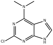 9H-N,N-二甲基-6-氨基-2-氯嘌呤 结构式