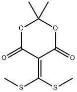 5-[BIS(METHYLSULFANYL)METHYLENE]-2,2-DIMETHYL-1,3-DIOXANE-4,6-DIONE Structure
