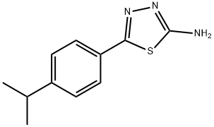 2-氨基-5-(4-异丙基苯基)-1,3,4-噻二唑, 100987-89-1, 结构式