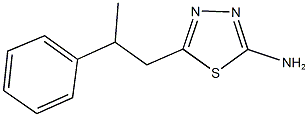 5-(2-苯基丙基)-1,3,4-噻二唑-2-胺, 100988-20-3, 结构式