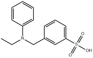 3-[(N-エチルアニリノ)メチル]ベンゼンスルホン酸 化学構造式